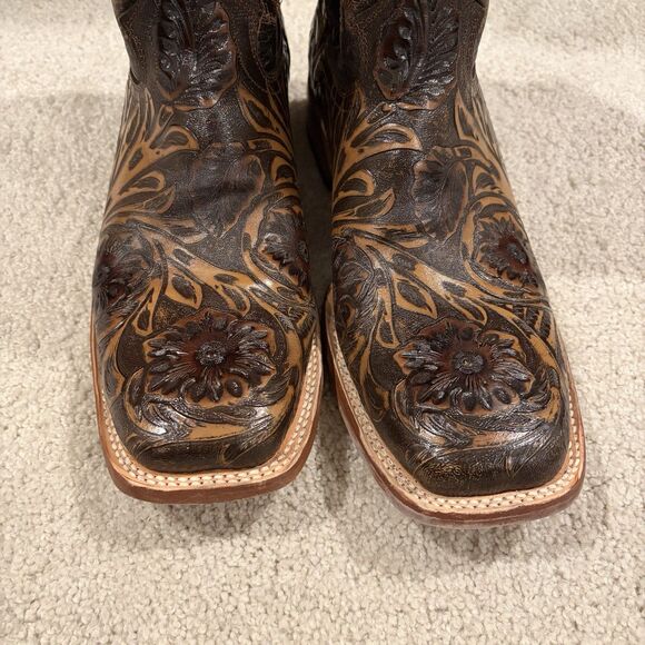 EUC Tanner Mark Men’s Hand Tooled Western Boot TM205566 Size 12 Cowboy main image 6